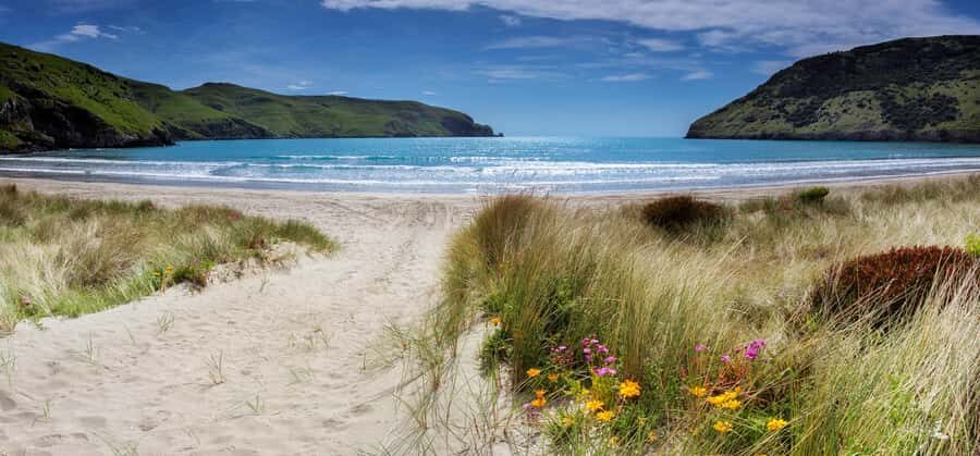 Akaroa: Lonely Beach Trail by E-Scooter. selfguided day out - Your map-guided day: best stops and what each one adds