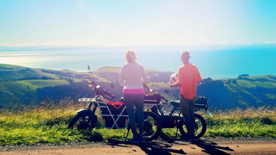 Akaroa: Lonely Beach Trail by E-Scooter. selfguided day out - The Lonely Beach Trail: 60km, your pace, and three beach stops