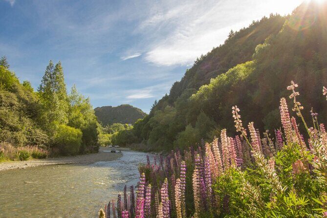 Arrowtown to Queenstown Bike Tour with Shuttle - Lake Wakatipu finish stretch and the Southern Discoveries Bridge angle