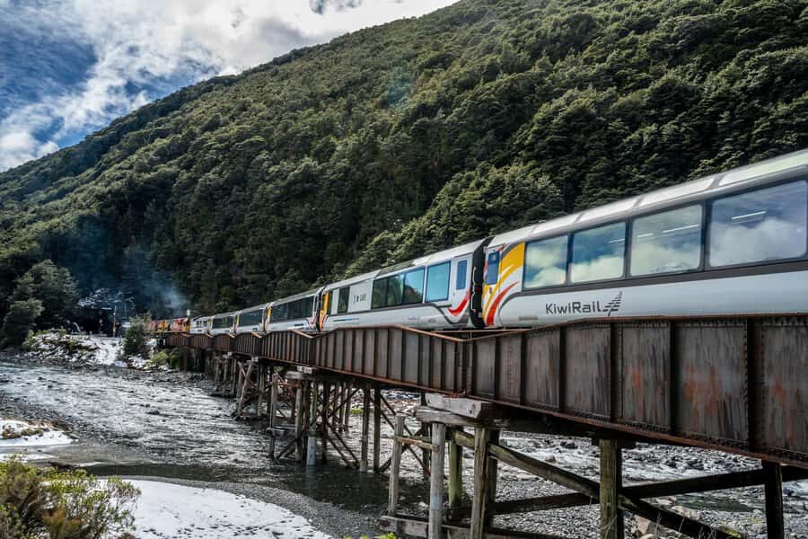 Arthur’s Pass Tour From Christchurch via CHC-GRZ TranzAlpine - TranzAlpine from Christchurch to Greymouth: the scenic engine of the day