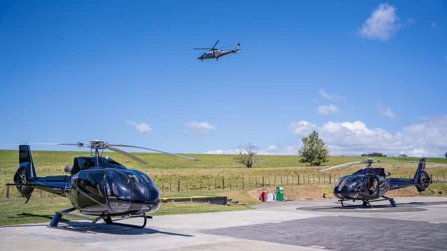 Auckland: 20min Helicopter scenic flight - City & Volcanoes - From Albany to the City Core: Harbour Bridge, Chelsea Sugar Works, and Eden Park