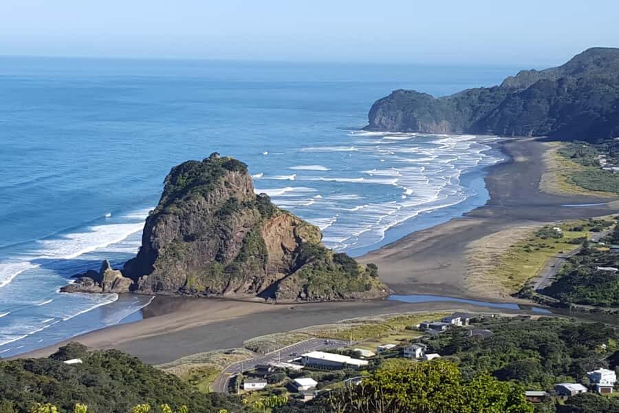 Auckland City, Beaches & Rainforest Premium Small Group Tour - Piha Beach black sand: what the west coast feels like on foot