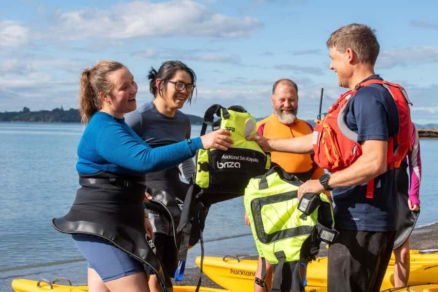 Auckland: Half-Day Sea Kayak Tour to Motukorea Island - Guides that make the day run right: Marco, Daniel, and Bennet