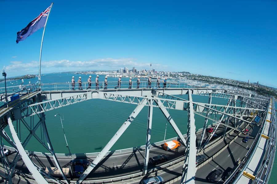 Auckland Harbor Bridge: Bridge Climb - The Climb Itself: Under, Around, Up, Over