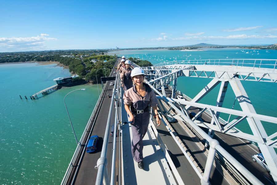 Auckland Harbour Bridge Climb & Bungy Combo - The guided route across exclusive bridge walkways
