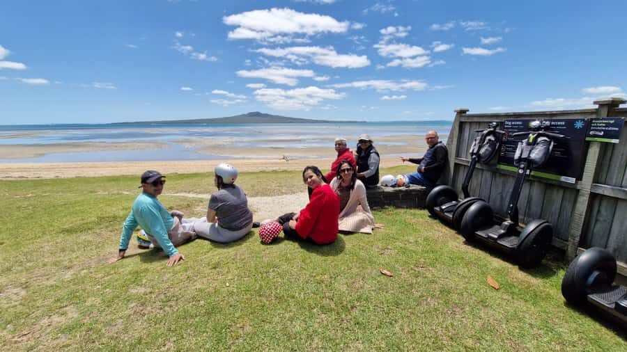 Auckland: Segway to North Head Volcano Summit - Village Back Streets and Rangitoto Island Beach Time