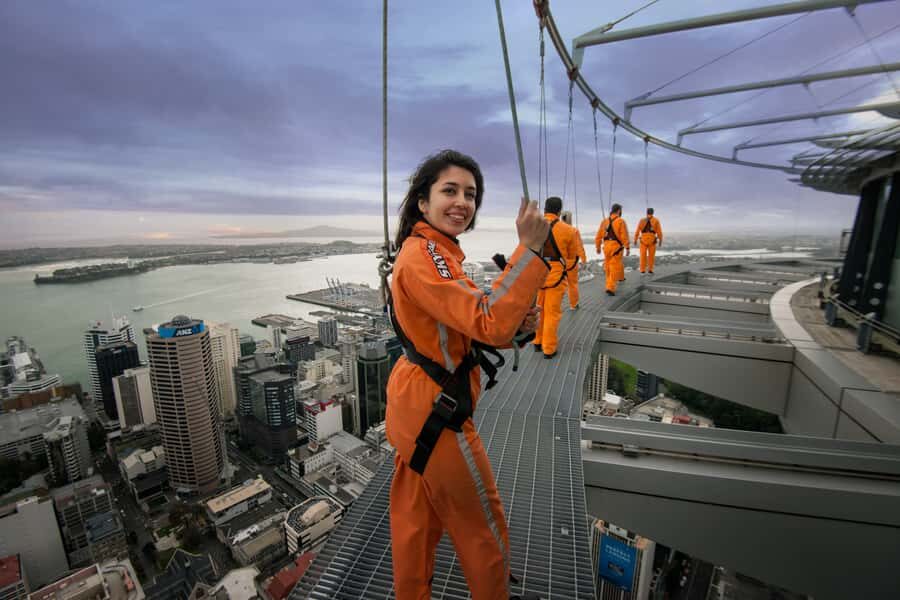 Auckland: Sky Tower SkyWalk - 192m High Edge Walk - The edge walk itself: 1.2m wide, no handrails, real exposure