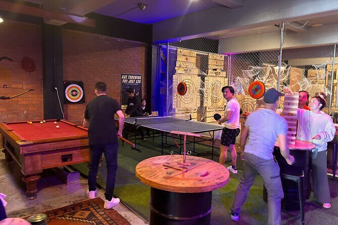 Axe Throwing Lesson and Tournament - After the Throws: The Games Bar Value Boost