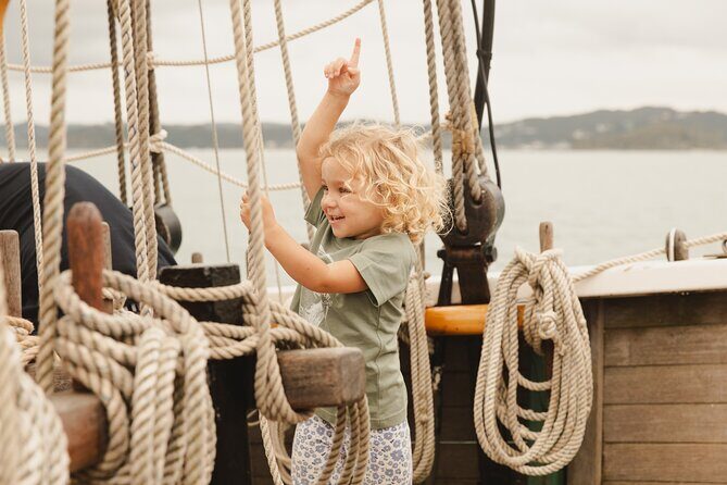 Bay of Islands Tall Ship Sundowner Sailing - Hands-on sailing on the R. Tucker Thompson: sails, rigging, and bowsprit options