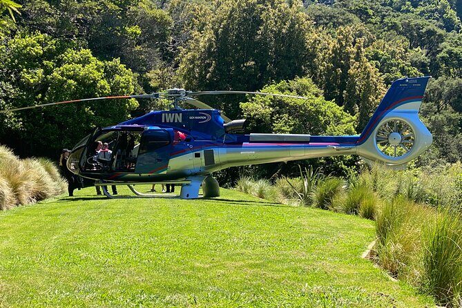 Bay of Many Coves, Marlborough Sounds- Heli-lunch from Wellington - Arrival at Bay of Many Coves: a resort reached by air