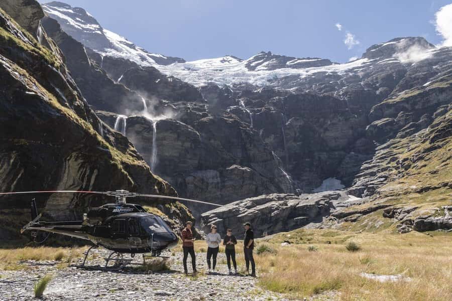 Earnslaw Burn Glacier & Waterfalls | 75min from Queenstown - Earnslaw Burn basin: waterfalls, hanging glacier, and the blue-ice show