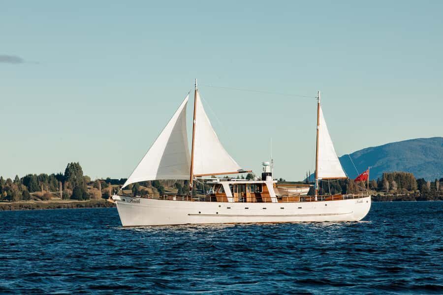 Evening Champagne Cruise on Historic 1935 Motor Yacht. - Champagne, Canapés, and a 90-Minute Sunset Rhythm on Lake Te Anau