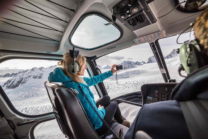 Fox Glacier: Twin Glacier Helicopter Flight with Snow Landing - Entering the Fox Glacier world: your aerial intro over ice-blue giants