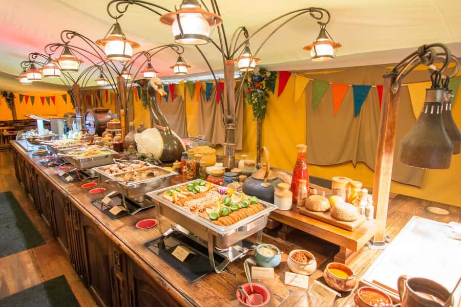 From Auckland: Hobbiton and Waitomo Day Tour with Lunch - The Green Dragon Inn drink and the buffet lunch at the Party Marquee
