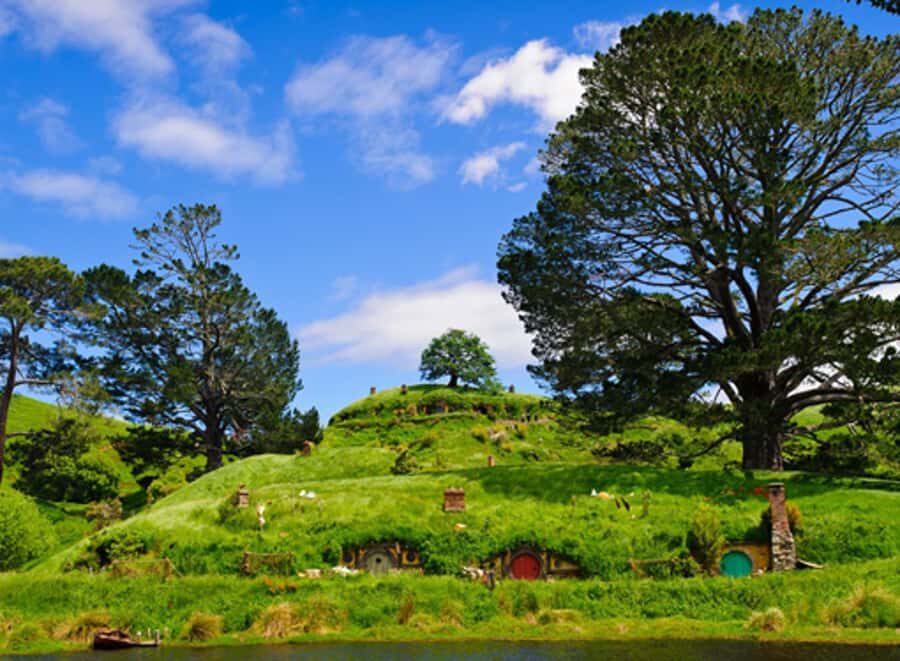 From Auckland: Waitomo & Hobbiton Bus Tour with Lunch - Waitomo Glowworm Caves: limestone tunnels and a boat ride in near darkness
