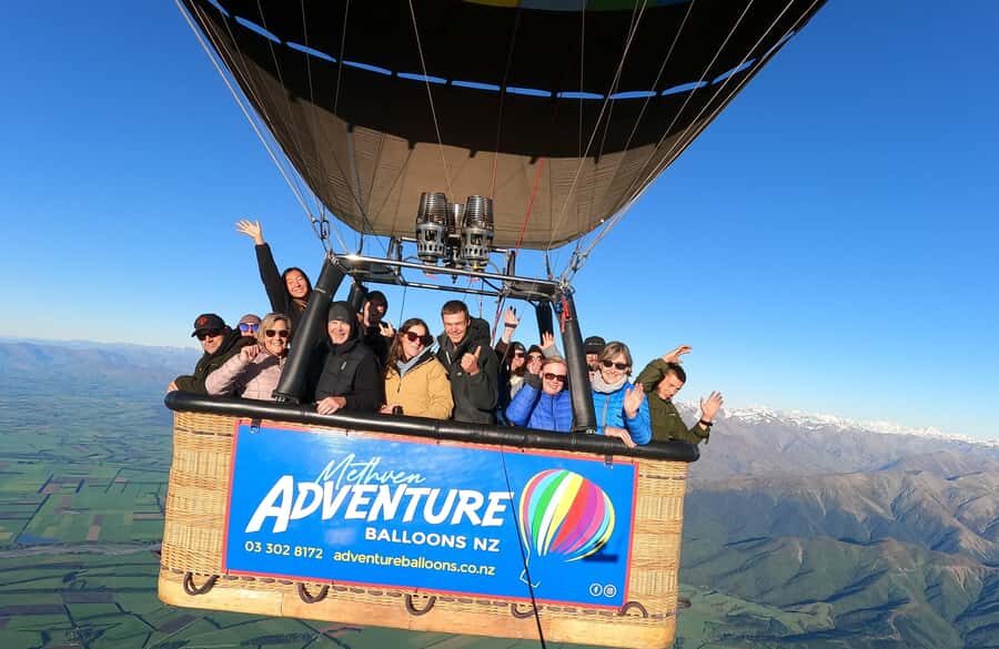 From Methven: Hot Air Balloon Flight in Canterbury with Wine - The pre-flight show: balloon set-up, safety, and learning from Graeme and the team