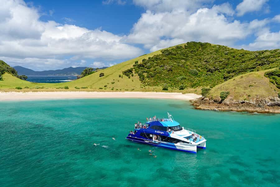 From Paihia: Full-Day Bay of Islands Cruise - Leaving Paihia for Cape Brett: 144 islands and the Black Rocks