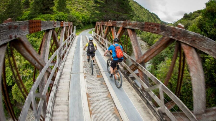 From Wellington: Remutaka Rail Trail eBike Tour - The narrow 2km single-track section: the one part to plan for