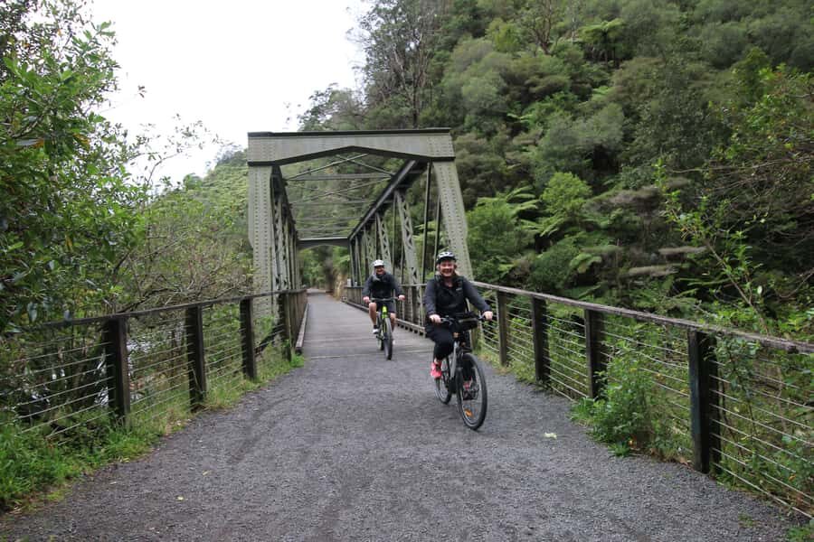 Full Day Ebike Tour - Karangahake Gorge NZ - Morning on the Trail: Waikino to Waihi and a Proper Tea Stop