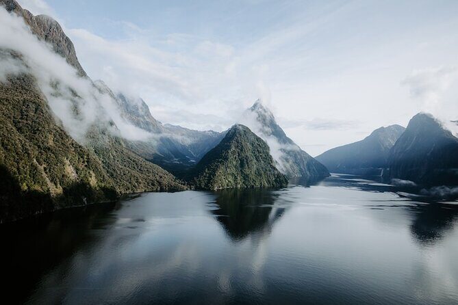 Milford Sound Grand Tour Helicopter Scenic Flight Departing from Milford Sound - Fiordland National Park: Mitre Peak, Sutherland Falls, and Glaciers