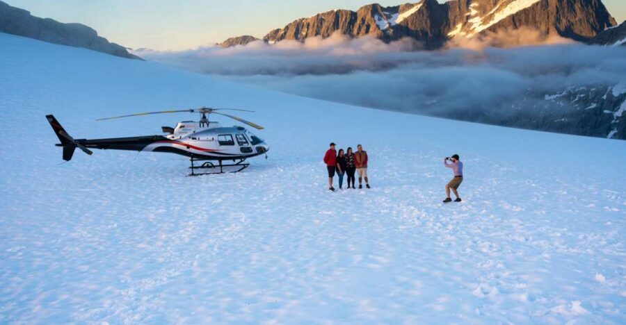 Milford Sound: Helicopter Flight with Glacier Landing - Tutoko Glacier landing: standing on the snow