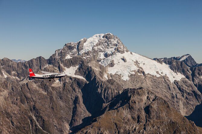 Milford Sound Scenic Flight from Queenstown - Milford Sound from the air: Bowen Falls, Sinbad Gully, and Mitre Peak