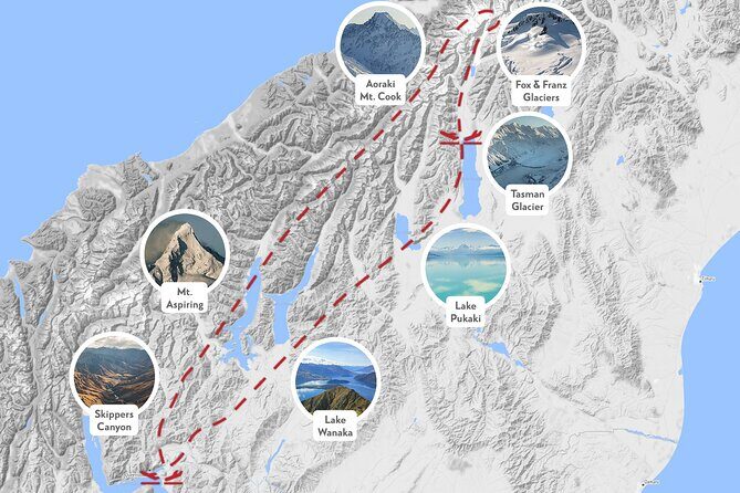 Mt. Cook Fly Explore Fly ex Queenstown by Glenorchy Air - Queenstown start: transfers, small groups, and a 9:00 am plan