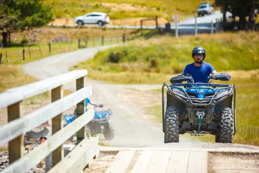 Nelson: Guided Quad Biking Tour Through Forest and Farmland - Entering Cable Bay Adventure Park and Getting Briefed
