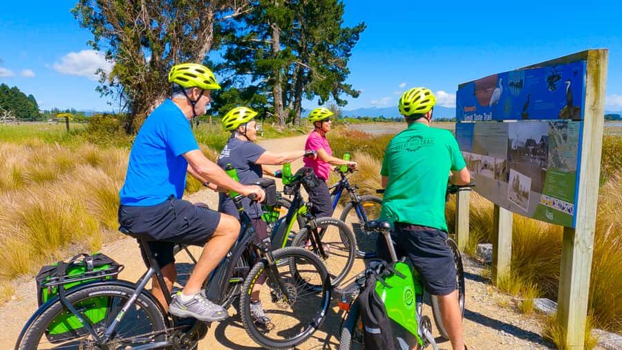 Nelson to Mapua: Full-Day Cycling Self-Guided Adventure - Pedal South on Tasman’s Great Taste Trail: blue markers and a self-paced day