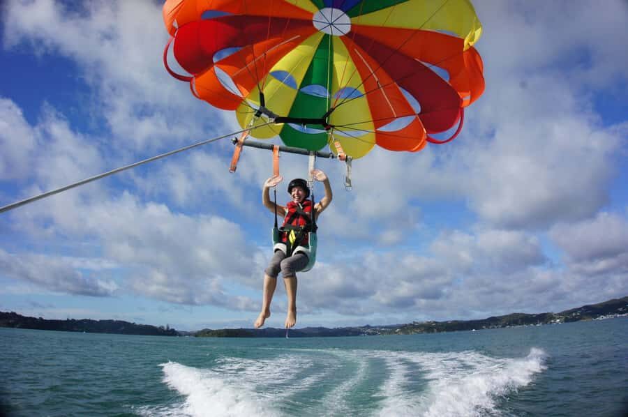 Paihia: Bay of Islands Parasailing Flight - The Smiley Parachute Ride: Views, Upside-Down Thrills, and Free Fall