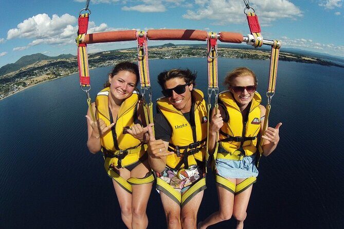 Parasailing Adventure over Lake Taupo - The Boat Ride Out on Lake Taupo: A Scenic Lead-In