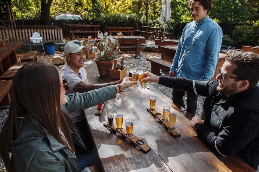 Queenstown: Craft Beer Brewery Tour with Lunch - Three breweries, 13 tastings, one easy Queenstown afternoon
