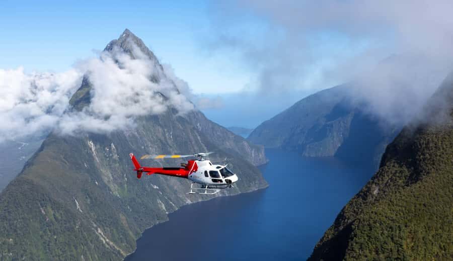 Queenstown: Milford Sound Cruise & Helicopter Alpine Tour - Up in the air: Fiordland National Park from the helicopter window