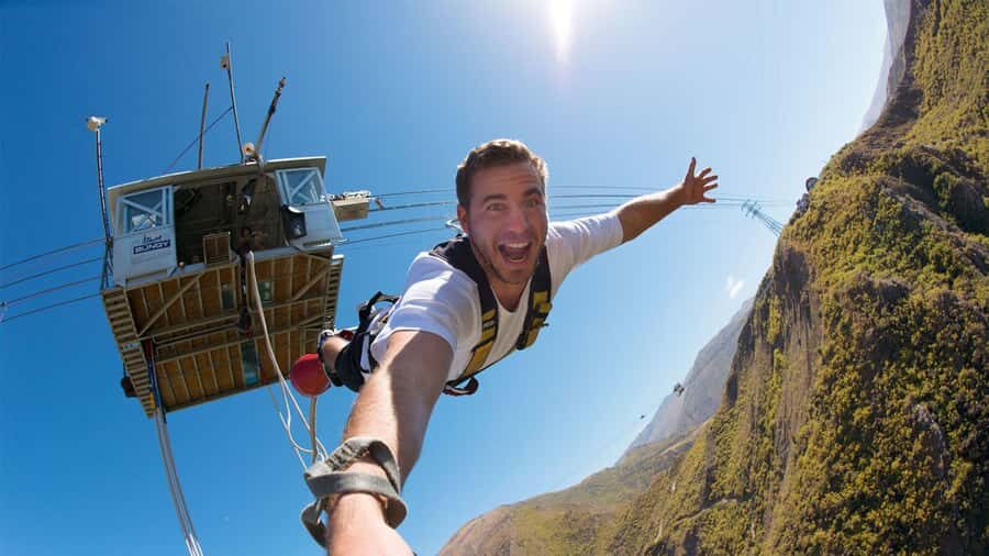 Queenstown: Nevis Bungy - Australasia's Biggest Bungy! - Inside the pod: the countdown and the 8.5 seconds of freefall