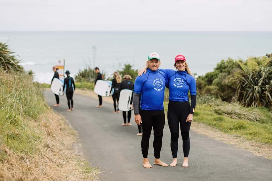 Raglan: Group Surf Lesson - Up to 6 Surfers, Right Beside You in the Water