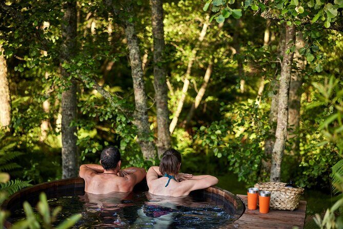 Rotorua Highlights Inc. Te Puia & Secret Spot Hot Tubs Day Tour - Secret Spot Hot Tubs: private cedar soak with a forest view