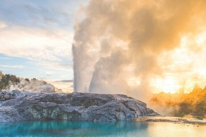 Rotorua Highlights Tour inc. Te Puia Tour, Lunch & Cultural Show - Waikato Region scenery and Tirau’s corrugated iron detour
