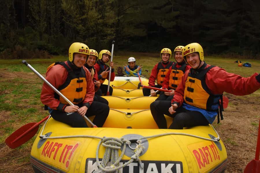 Rotorua: Kaituna Rafting & Mt. Tarawera Guided Hike Combo - Okere Falls rafting base: gear up like you mean it