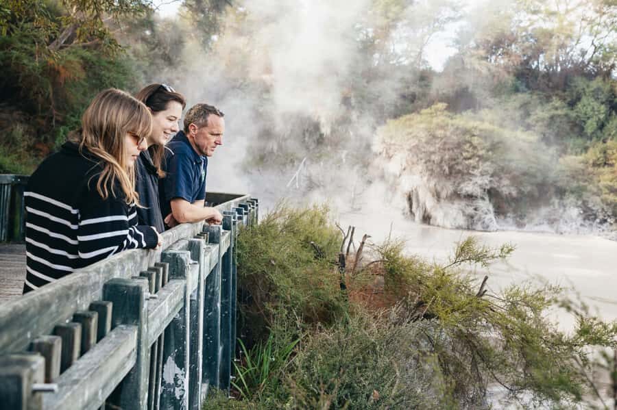 Rotorua: 'Thermal Path Tour' Geothermal half day Tour - The colored crater lake: where color has a job to do