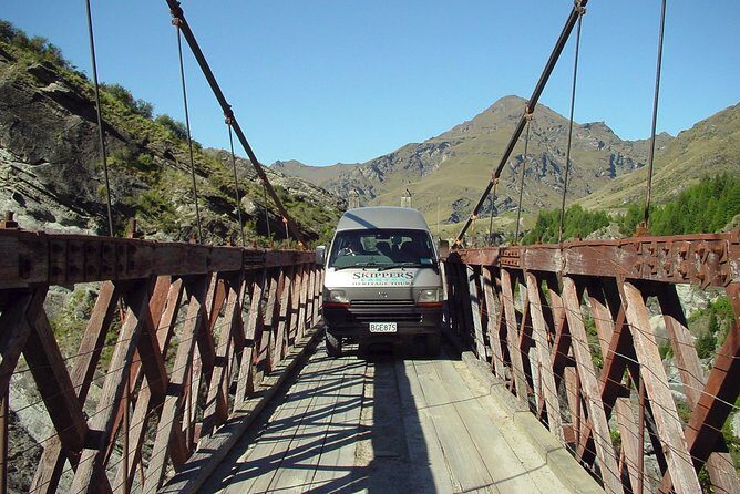 Skippers Canyon 4WD Tour from Queenstown - Bells Hill downhill views: Shotover River, deep creeks, and old remnants