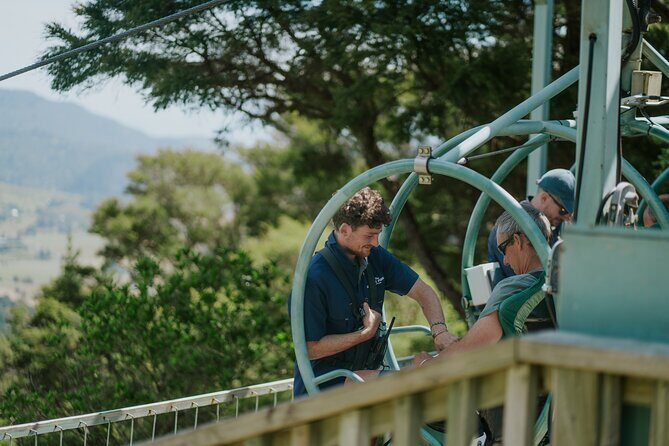 Skywire Adventure at Cable Bay, Nelson - The Skywire ride itself: harnesses, seating, and what 100 km/h feels like