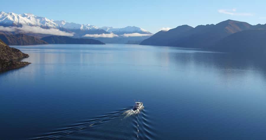 Stevensons Island 2-Hour Cruise and Nature Walk - Where the tour starts: Wanaka waterfront, big white catamaran