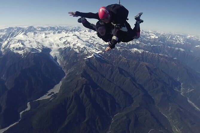 Tandem Skydive 18,000ft from Franz Josef - The Route: Mount Cook, Glaciers, Coast, and River Patterns