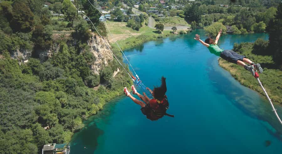 Taupō: Bungy Jump and Swing Combo - Getting ready at the Taupō Bungy & Swing Centre (check-in and choices)