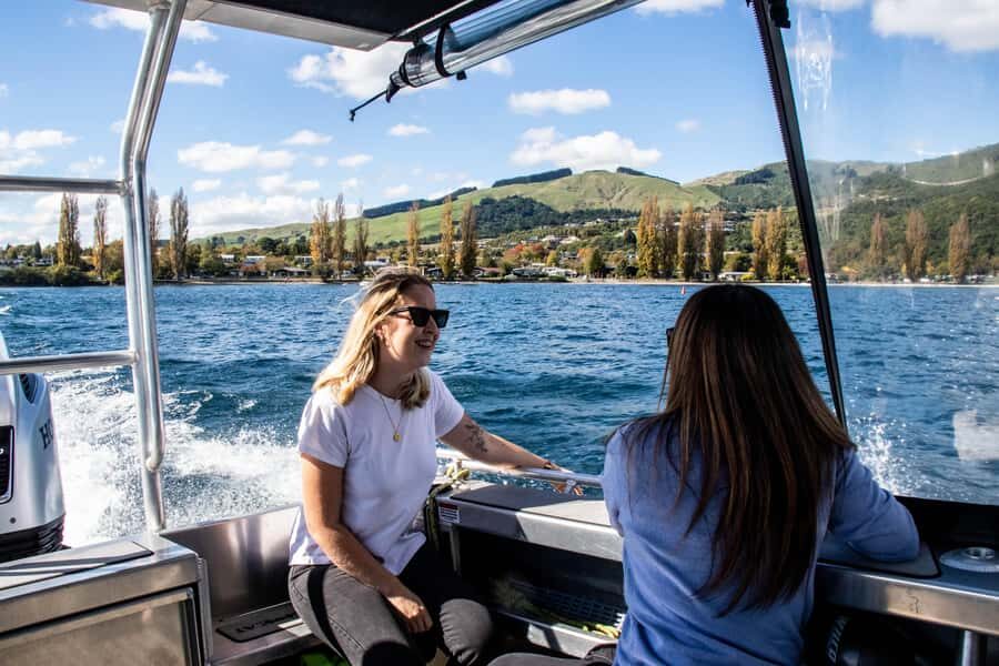 Taupo: Lake Taupo Western Bays Catamaran Tour with Bush Walk - Secluded boat-only beach + the final waterfall bush walk