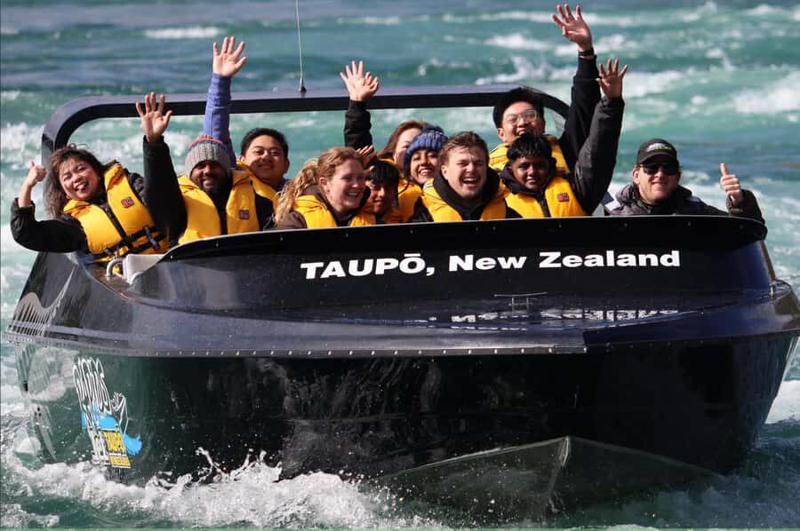 Taupo: Waikato River Jetboating Adventure - Inside the boat: safety, comfort, and that heated-handrail detail