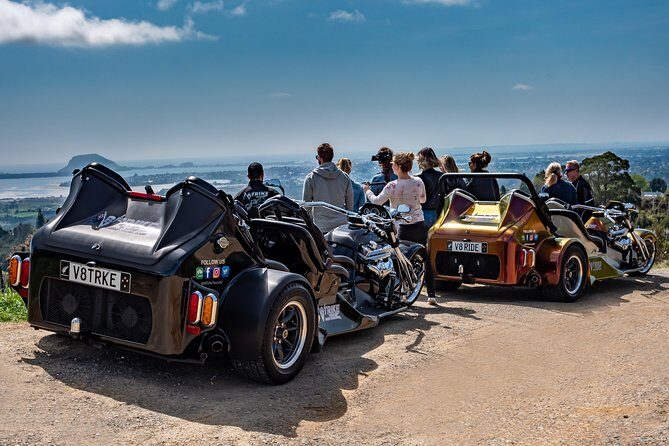 TAURANGA SHORE EXCURSION: Epic 25 min V8 Trike tour of Mt Maunganui & Tauranga - Why a V8 trike works so well in Tauranga