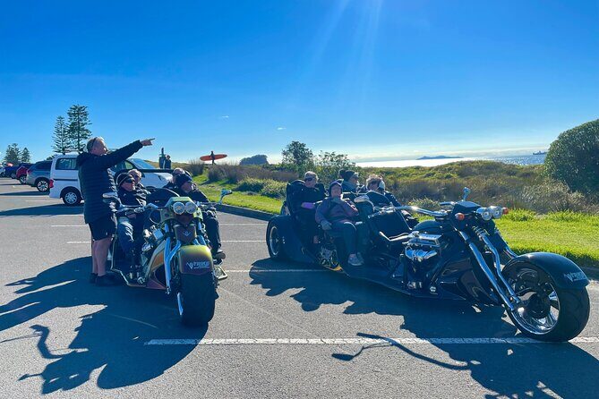 TAURANGA SHORE EXCURSION: Epic 25 min V8 Trike tour of Mt Maunganui & Tauranga - Price and value: $161.35 per vehicle can make sense