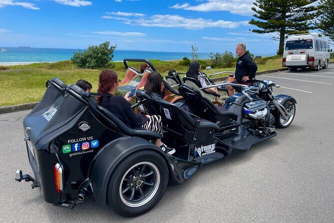 TAURANGA SHORE EXCURSION: Epic 25 min V8 Trike tour of Mt Maunganui & Tauranga - Who drives and what you’ll likely get from the guide