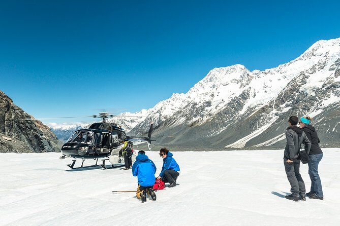 The Adventurer: Tasman Glacier Heli-hike - From Mount Cook Airport to a real glacier landing